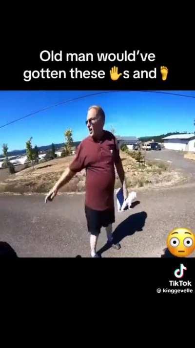 Boomer steals guys motorcycle key