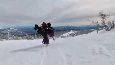 Mobile Suits shredding the slopes