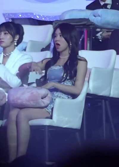 Chaeyoung (ft. Momo) - short purple dress