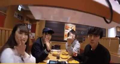 Guy puts GoPro on a sushi conveyor belt