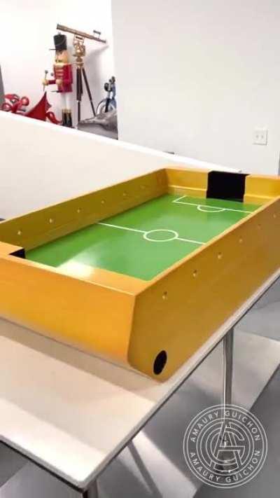 A Foosball Table completely made out of chocolate (Credit - Amaury Guichon)
