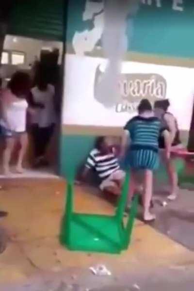 Man Pushes Woman and the tables immediately turn