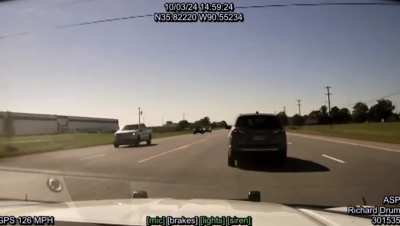 Arkansas State Police 130mph PIT maneuver