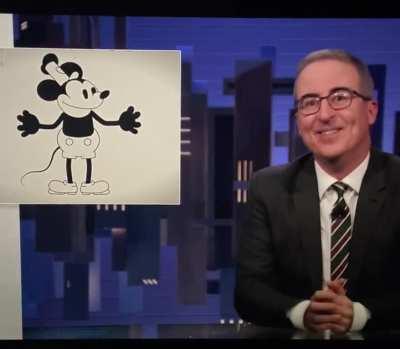 John Oliver baits Disney & Steamboat Willy has a fun new tagline