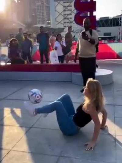 She's good with balls.