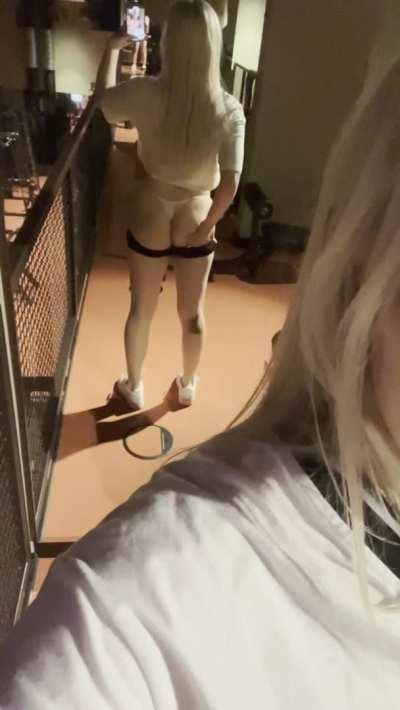 Wanna work out with me? (f)