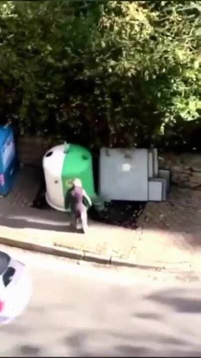 Just a man strolling