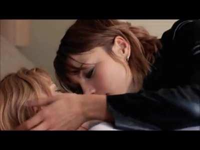 Amy Adams nipples get stiff during the scene as shes kissed all over by Lauren German