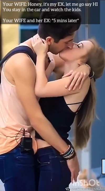 How would you react if you saw your wife kissing another man?