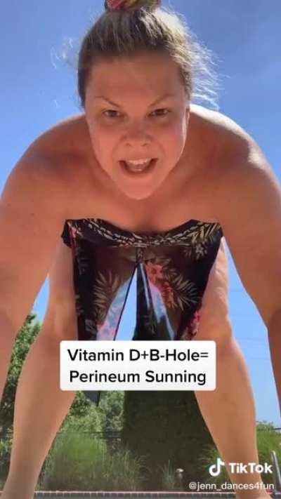 …. with the kids behind her?