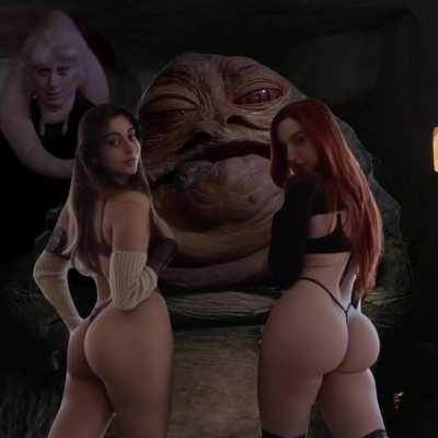 The might Jabba has brought balance to the force, enslave a Jedi and sith. 