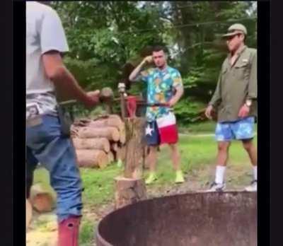 To chop wood