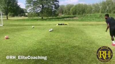 Bruno putting off Fred during a penalty