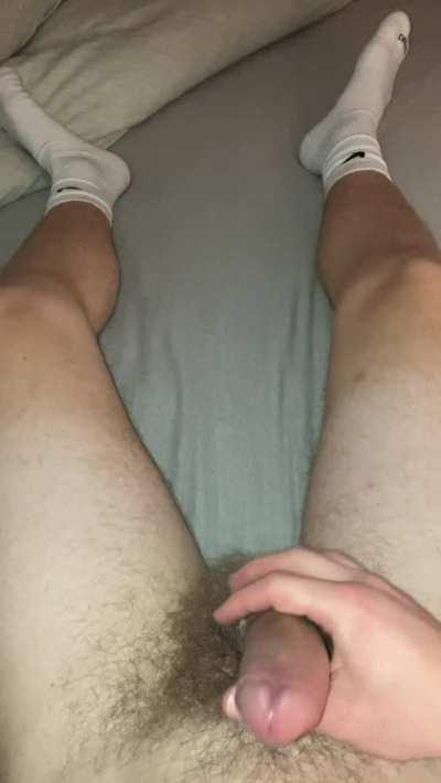 Jerking off with Nike socks feels so good, only missing a mouth to clean up ;))