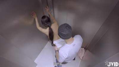 stuck in the elevator Lele Wu