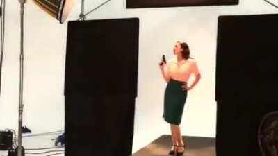 Having fun behind the scenes of Agent Carter