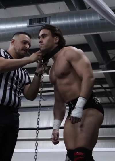 Putting a collar on Vin Parker