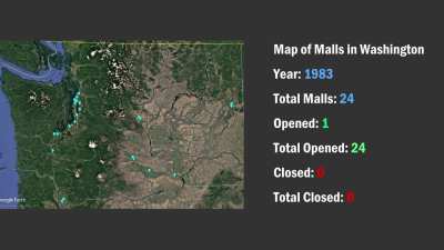 Map of Malls in Washington