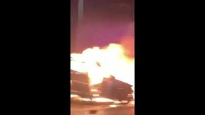 Tragic crash on a highway, one driver was driving on the other side of the road