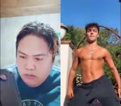 Thirst trap ruined by duet troll