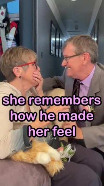 This woman has Alzheimer's, so every week her husband proposes to her.