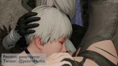 2B force 9s to suck futanari a2 (peterraynor) [nier automata] W.Sound🔊