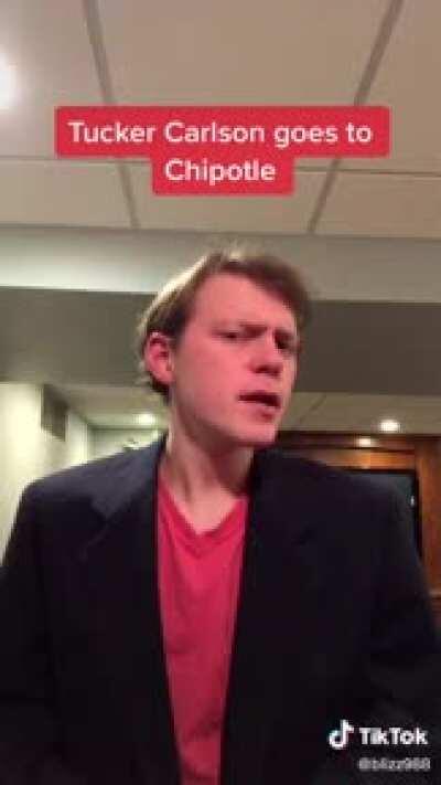 Conservatives hating on Tucker Carlson is pretty ironic, but this tiktok video and impression is pretty spot on lol