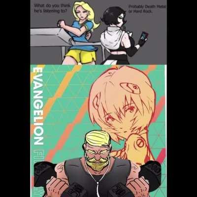 What is he listening to?