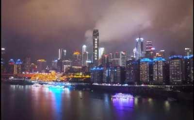 Chongqiing, China: One of their many cyberpunk-esque cities