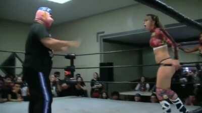 Tiana Ringer probably has one of the fattest booty in indy wrestling. It's sad that she never came over to wwe. Would have loved to see her getting those trunks getting wedgied deep inside her Asscheeks