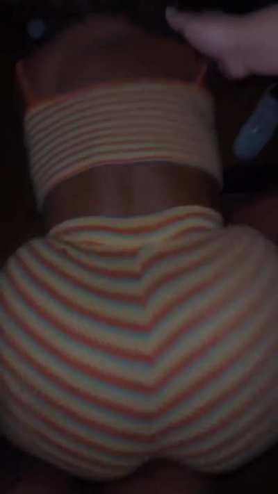 in a crowd twerking on a friend 