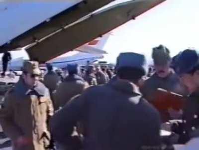 The Soviet Union withdrawal from Afghanistan in 1989, Kabul International Airport [video]