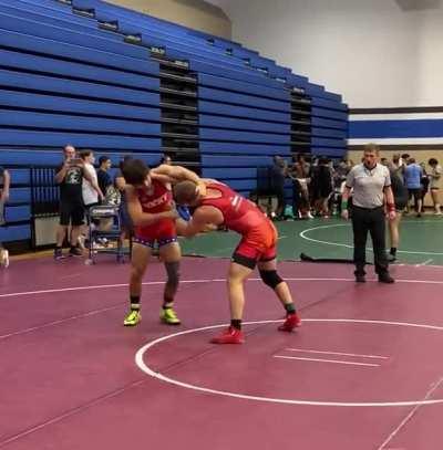Foot sweep from a tournament today