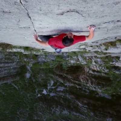 Alex Honnold free-soloing the walls of El Patrero Chico. Mexico, 2014