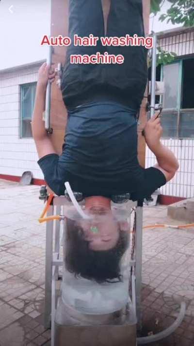 Here you see an engineer in his natural habitat coming up with incredibly convoluted and potentially deadly ways to avoid taking a shower