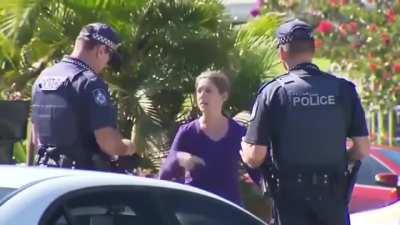 Throw dog poop at police