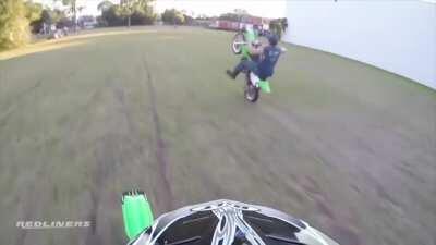 HMB while i try a wheelie and faceplant the ground