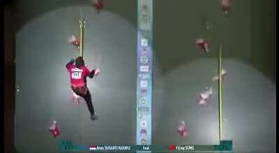 First time a Woman had climbed under 7 seconds in competition