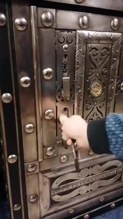 The locking system of a vault that’s 250 years old