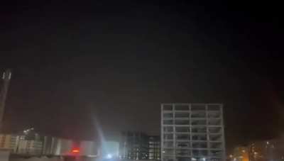 Iranian air defenses activated in Bandar Abbas city to counter Israeli attacks.