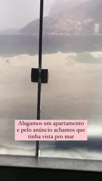 Tourists try to rent an apartment with ocean view for the carnival in Brazil