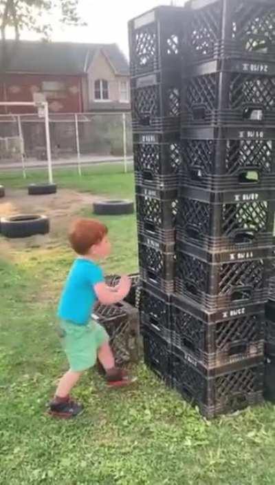 I thought he was going to get hurt, but ended up getting tired first.