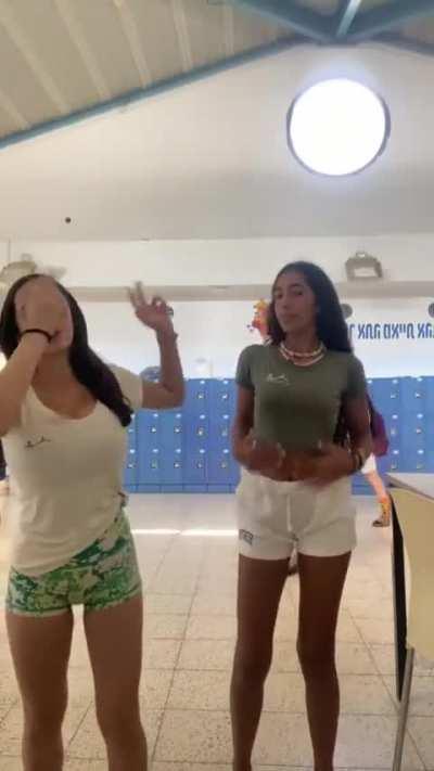 18yo @pelegsaar showing off her natural G cups on a skinny frame