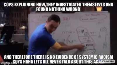 Please stop talking about racist cops bro its just a few bad apples bro. Bro, trust me bro cops are our friends bro.