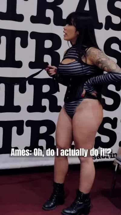 Sweet, funny E-girl Sabrina Banks and her lovely friend AmyFabooboo both kicked me in the balls at their booth!