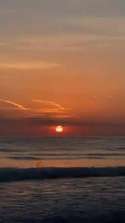 The sunset is amazing