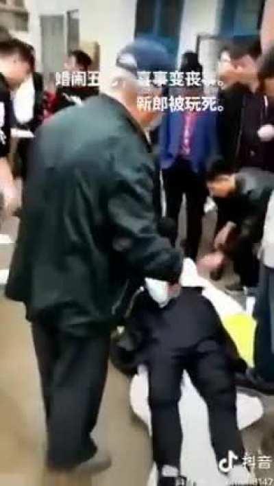 Wedding hazing game goes awry