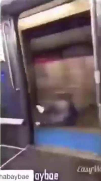 He jumped out of a Moving train.. 🤦🏽