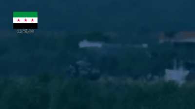 FSA 13th Division BGM-71 TOW strike on a Syrian Army T-72 in N. Hama - 10/9/2015