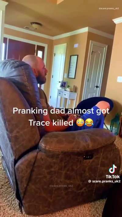 These kids are risking their lives for this prank: telling mom to shut up and seeing how dad reacts.